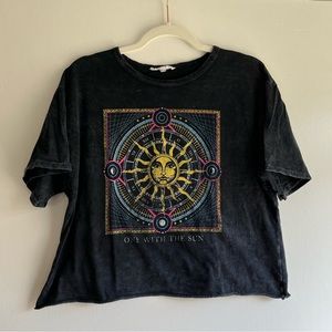 One With The Sun Graphic Crop Tee